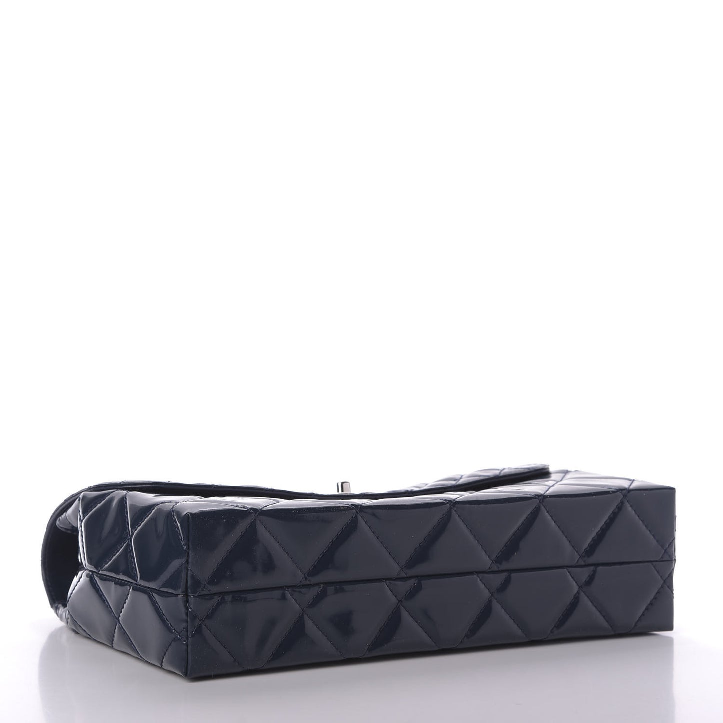Vinyl Quilted In the Business Flap Bag Navy Blue