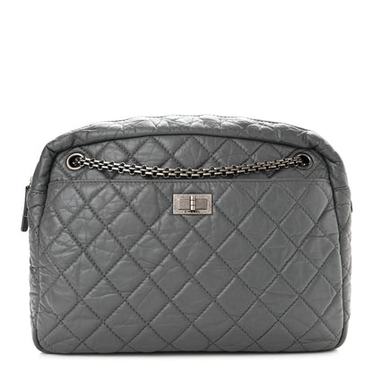 Chanel Aged Calfskin Quilted Large Reissue Camera Case Grey 1 of 10