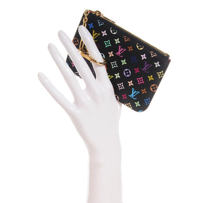 Louis Vuitton Monogram Multicolor Key Pouch Black Grenade 2 of 8