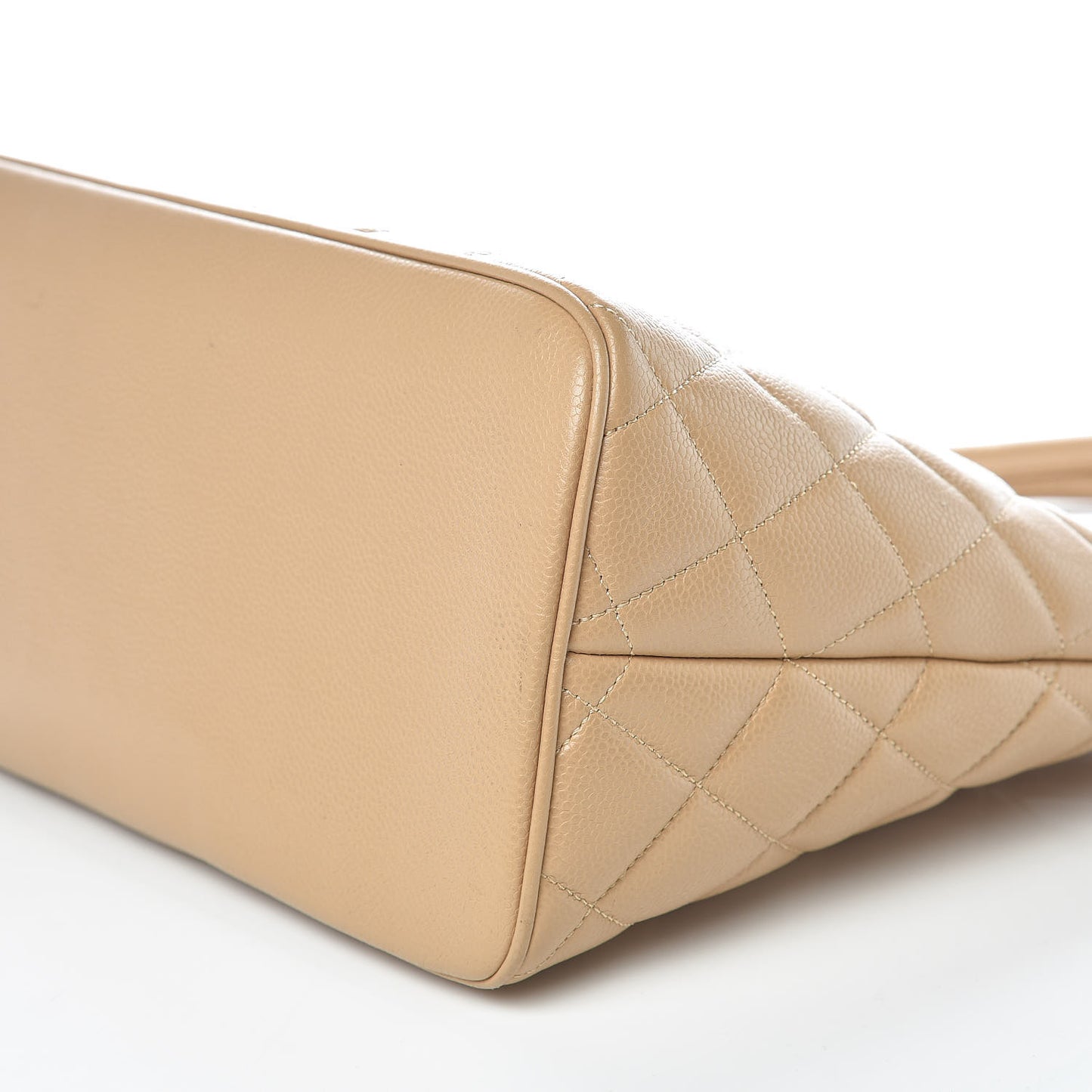 Caviar Quilted Medallion Tote Beige