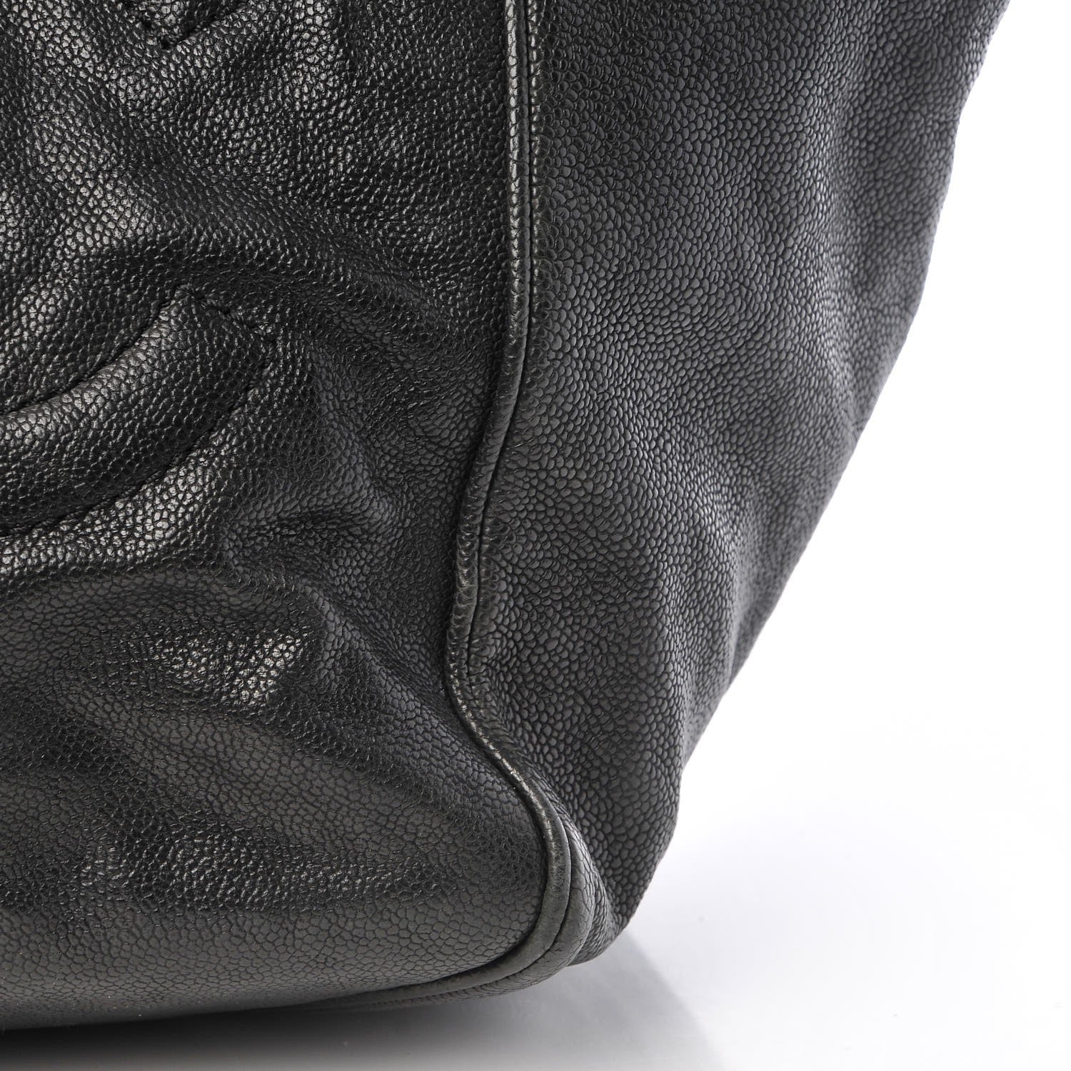 Chanel Distressed Caviar Outdoor Tote Black 12 of 16