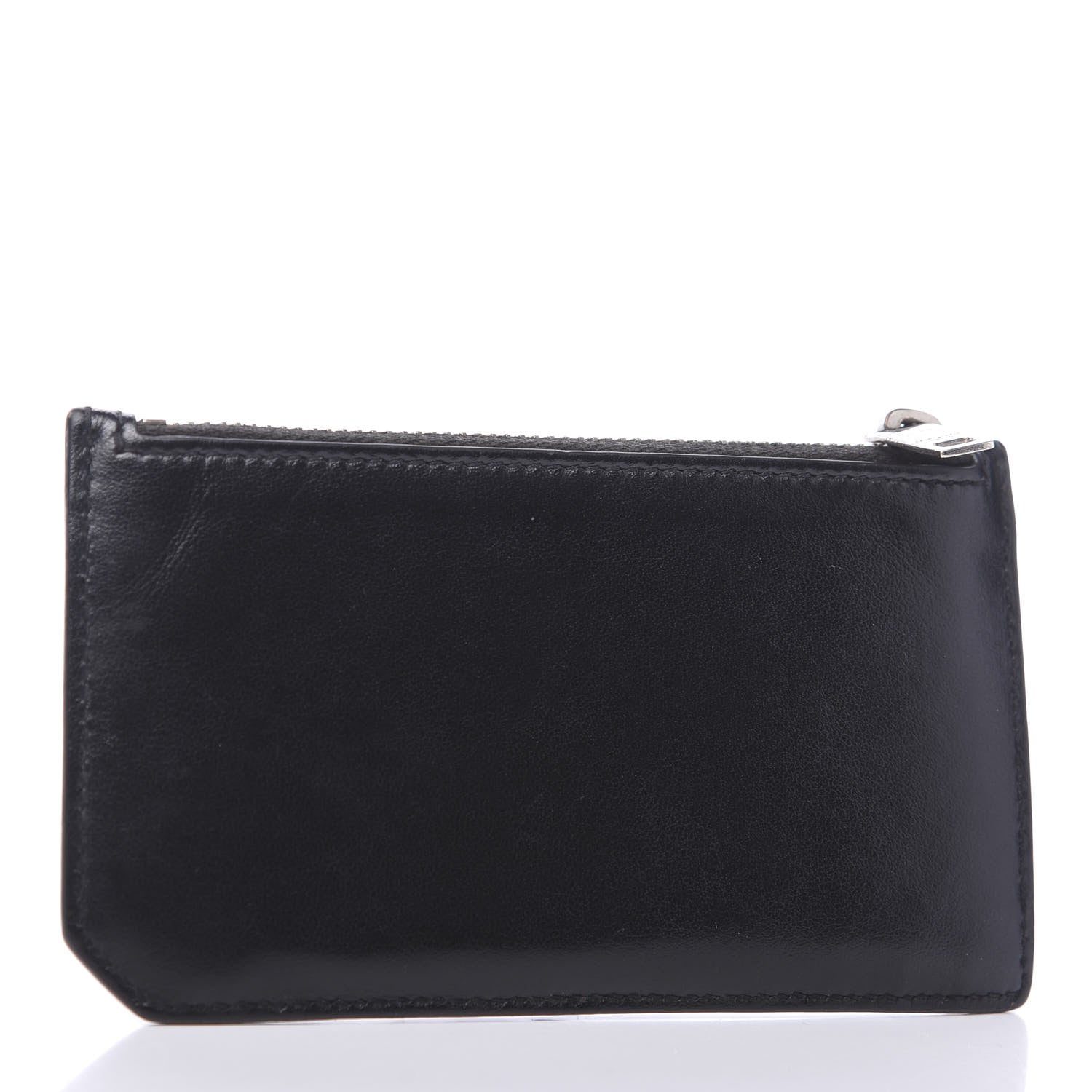 Saint Laurent Calfskin Eclair Fragments Studded Zip Pouch Card Holder Black 2 of 7