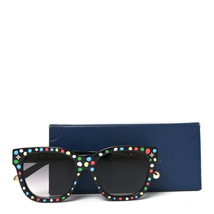 Louis Vuitton LV X YK Acetate Painted Dots Sunglasses Z1903E Black Multicolor 7 of 7