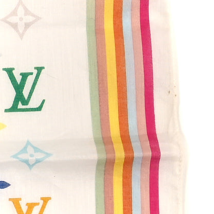 Louis Vuitton Silk Monogram Multicolor Scarf White 4 of 4