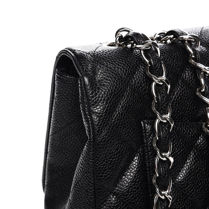 Chanel Caviar Quilted Jumbo Single Flap Black 8 of 11