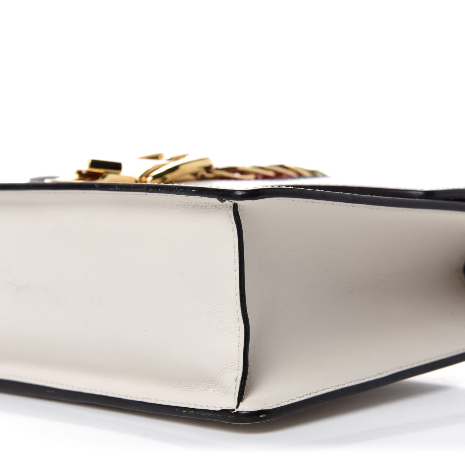 Gucci Calfskin Small Sylvie Shoulder Bag Off White 7 of 14