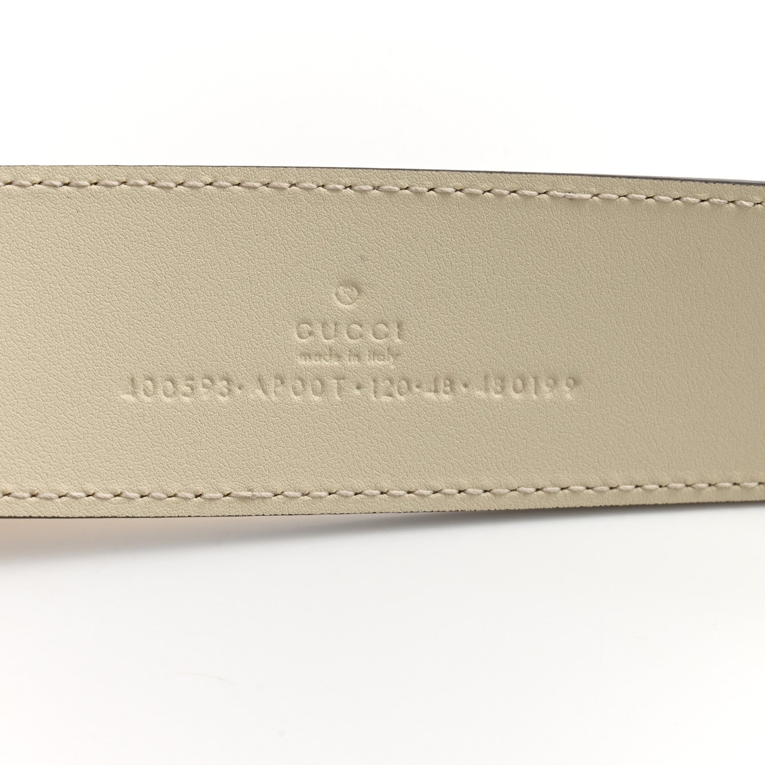 Gucci Calfskin Double G 40mm Belt 120 48 Mystic White 3 of 7
