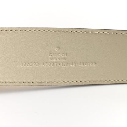 Gucci Calfskin Double G 40mm Belt 120 48 Mystic White 3 of 7