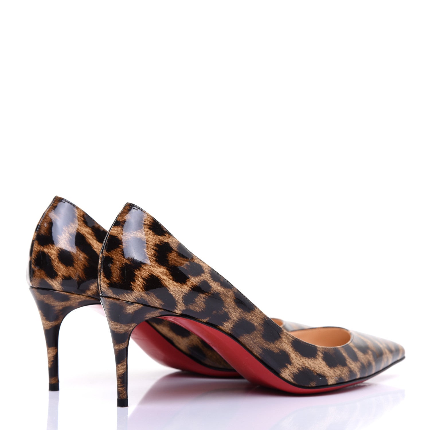 Christian Louboutin Patent Leopardino Decollete 70 Pumps 36.5 Brown 4 of 8