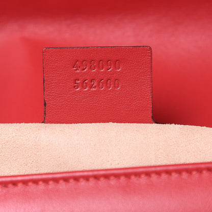 Gucci Calfskin Matelasse Large GG Marmont Shoulder Bag Hibiscus Red 7 of 11