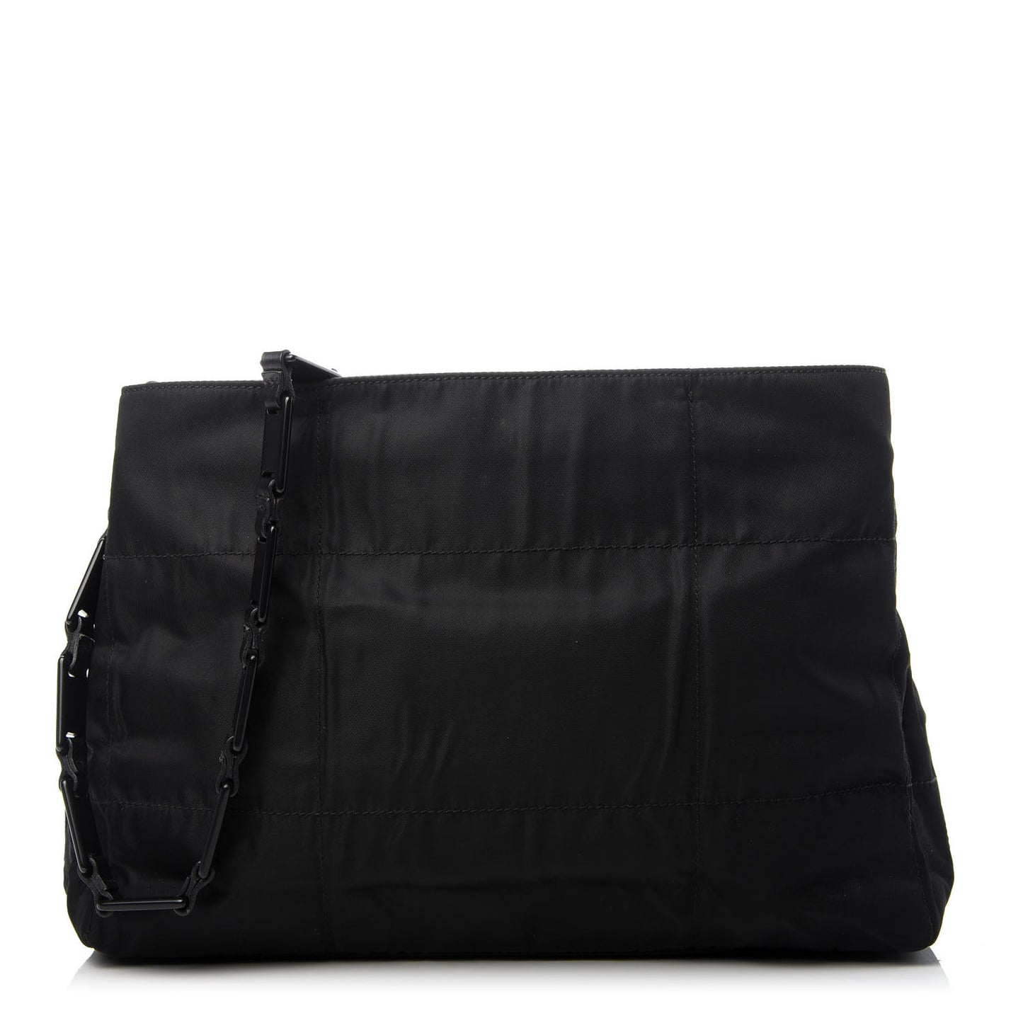 Tessuto Nylon Chain Tote Black