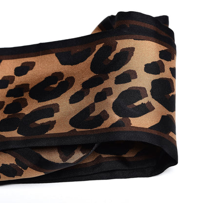 Louis Vuitton Silk Leopard Bandeau Scarf Marron 8 of 8
