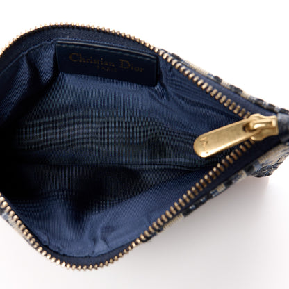 Christian Dior Oblique Saddle Chain Long Wallet Blue 9 of 15