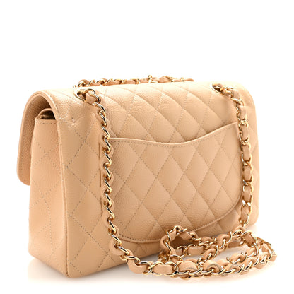 Chanel Caviar Quilted Small Double Flap Beige 3 of 10