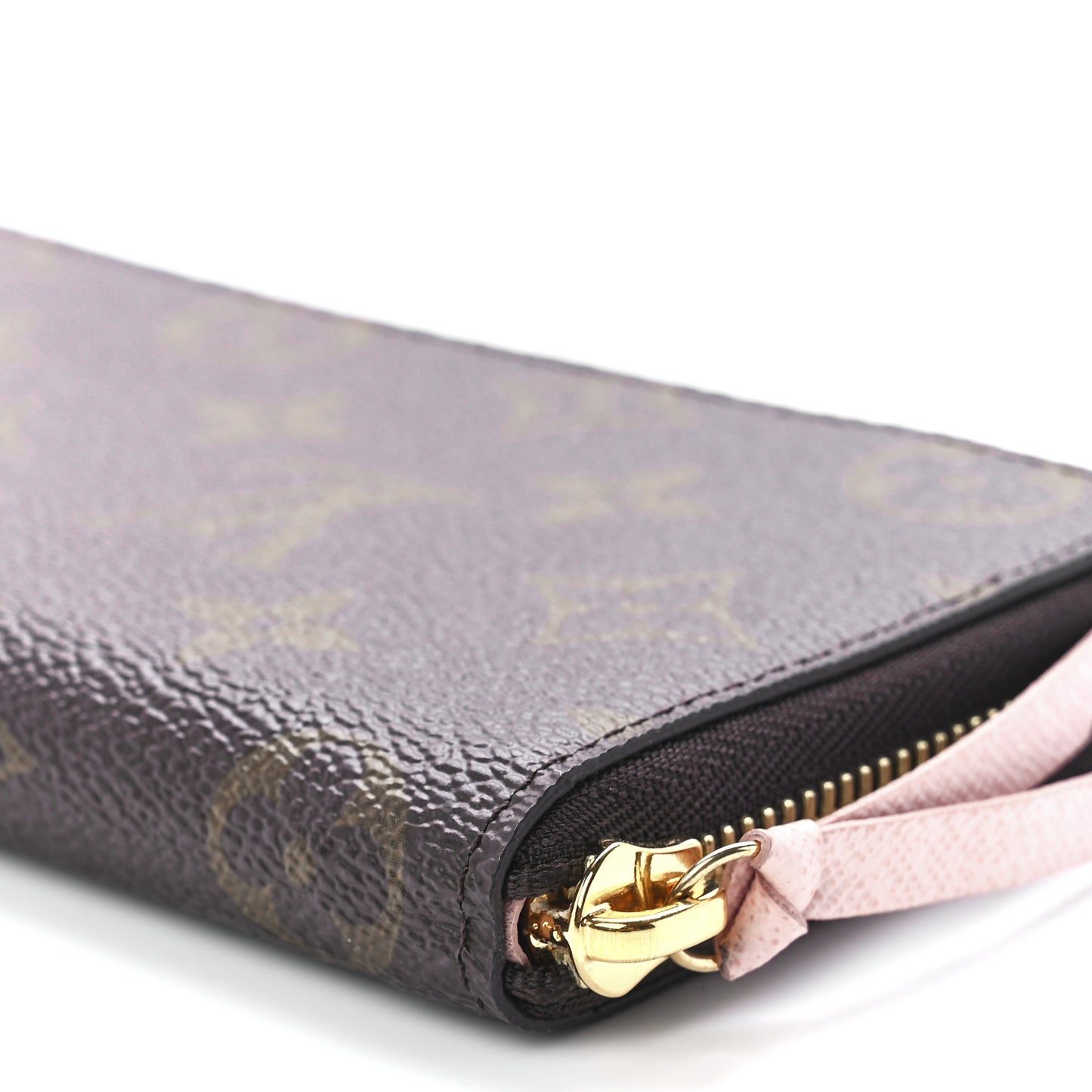 Monogram Clemence Wallet Rose Ballerine