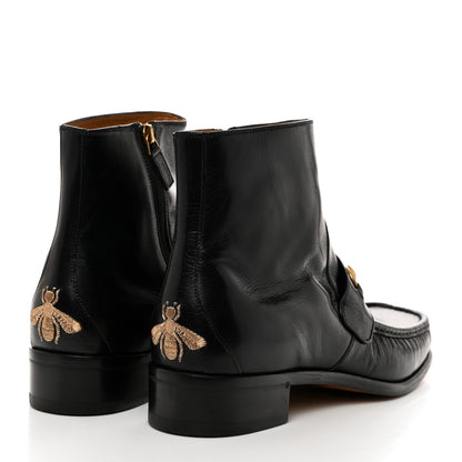 Gucci Quentin Goatskin Mens Horsebit Ankle Boots 9.5 Black 4 of 10