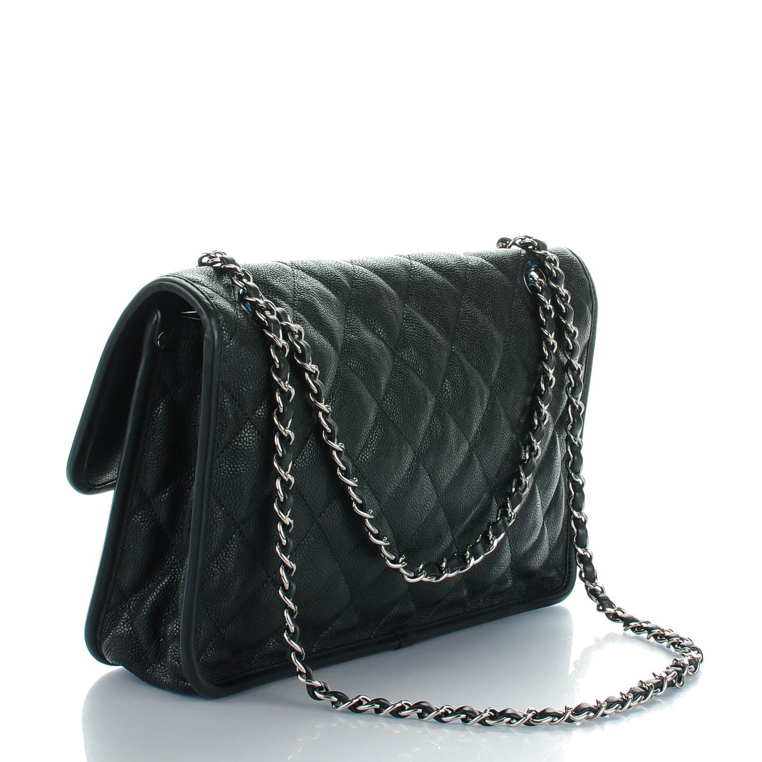 Chanel Caviar Quilted Large French Riviera Flap Black 3 of 7