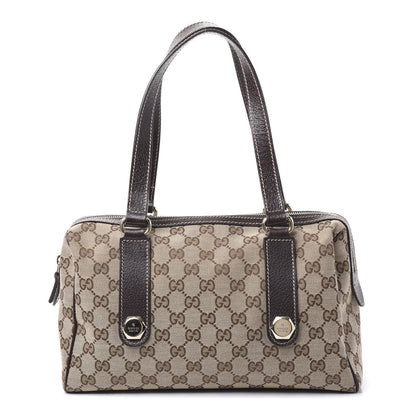 Gucci Monogram Small Charmy Boston Dark Brown 1 of 10