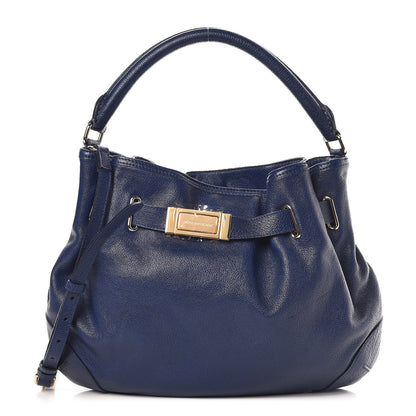 Burberry Grainy Calfskin Medium Wilenmore Hobo Blue 1 of 10