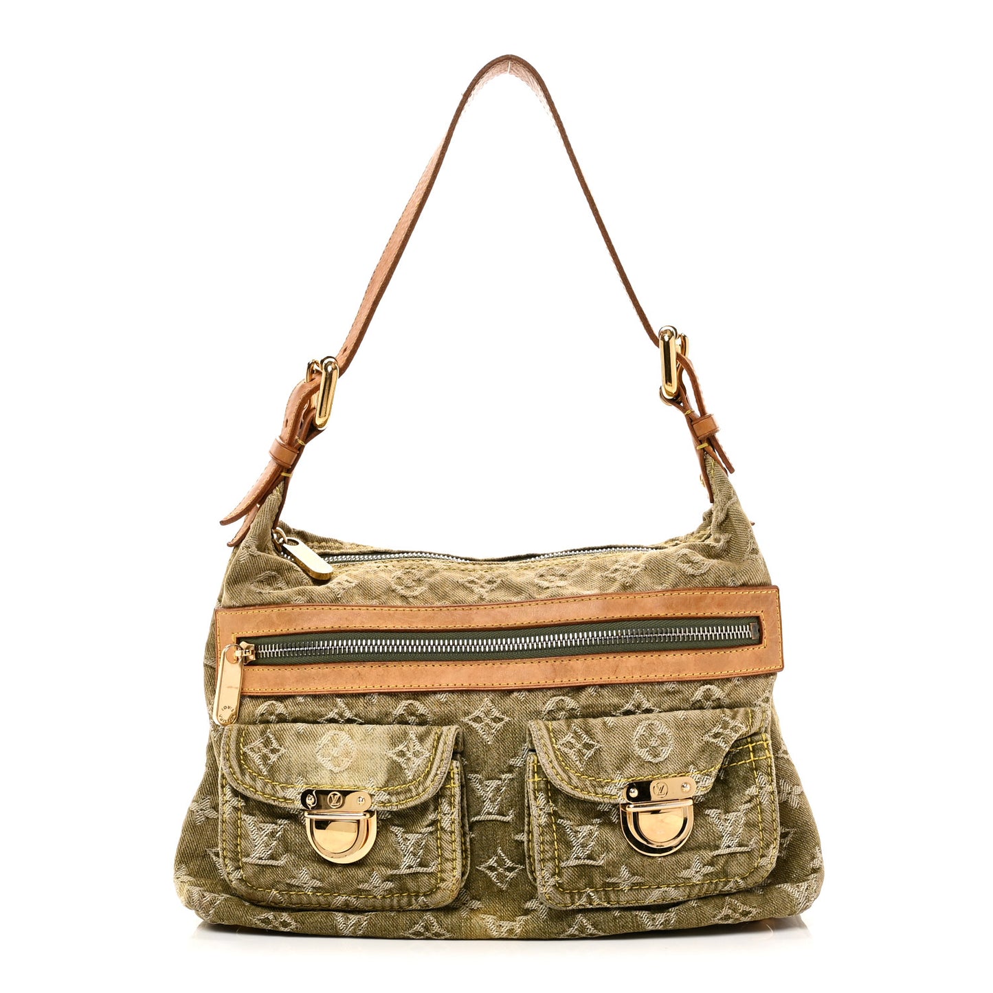 Monogram Denim Baggy PM Lichen