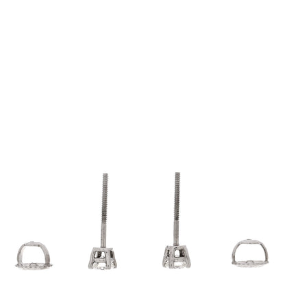 Tiffany Platinum Diamond .36ctw Solitaire Earrings 3 of 6