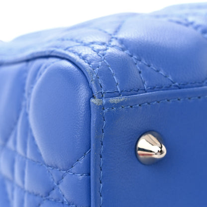 Christian Dior Lambskin Cannage Medium Lady Dior Blue Persan 11 of 12