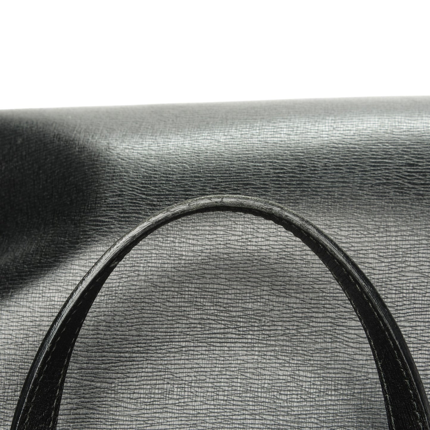 Textured Calfskin Large Bright Bit Tote Black