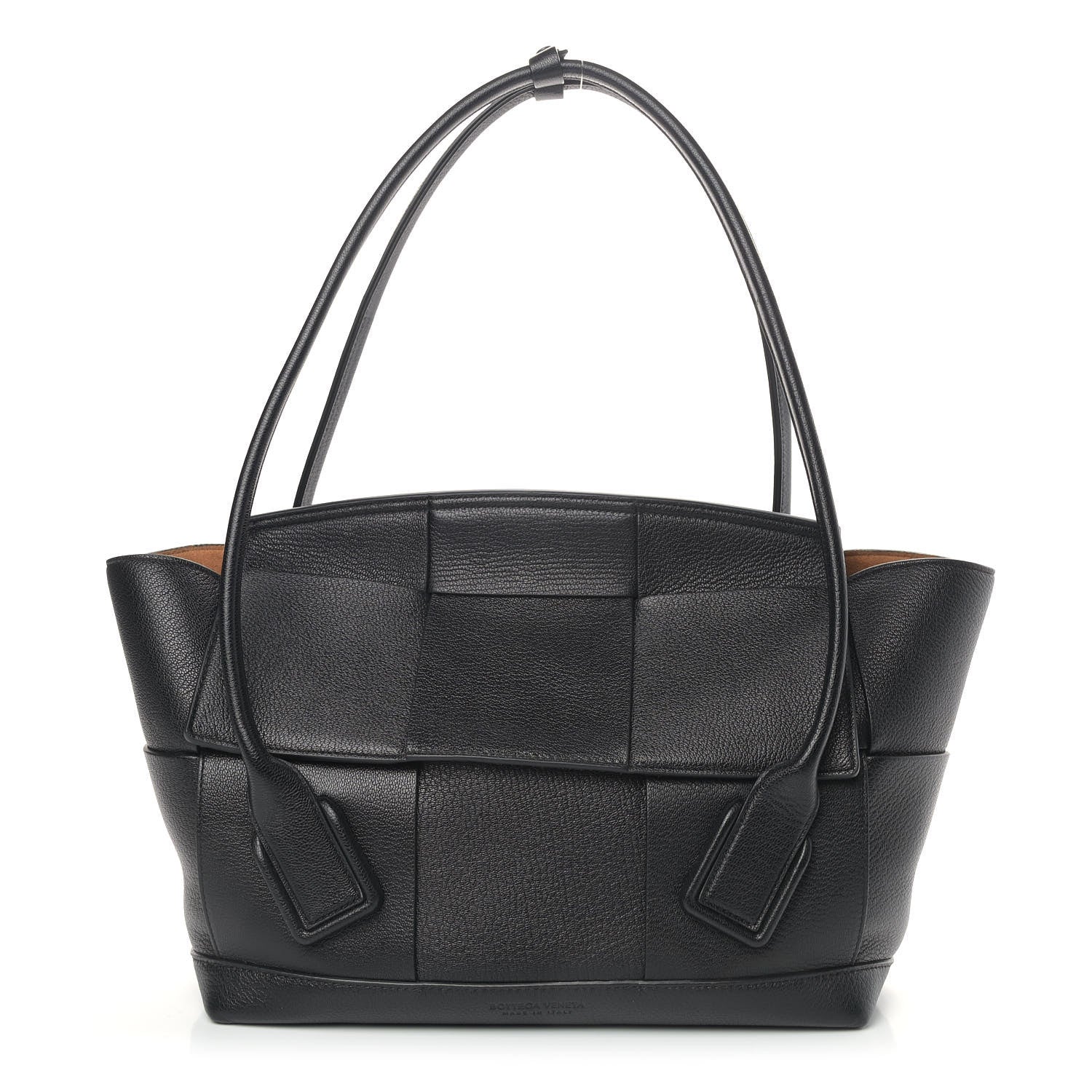 Bottega Veneta Grained Calfskin Maxi Intrecciato Medium Arco Black 1 of 11