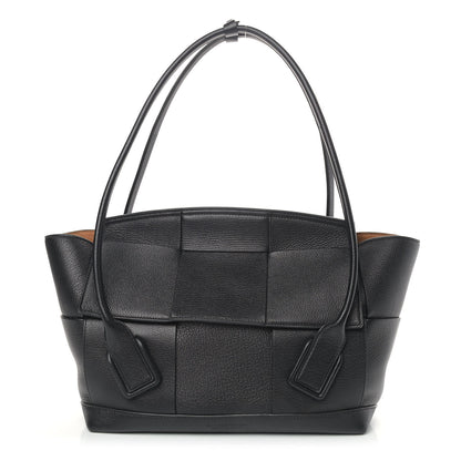 Bottega Veneta Grained Calfskin Maxi Intrecciato Medium Arco Black 1 of 11
