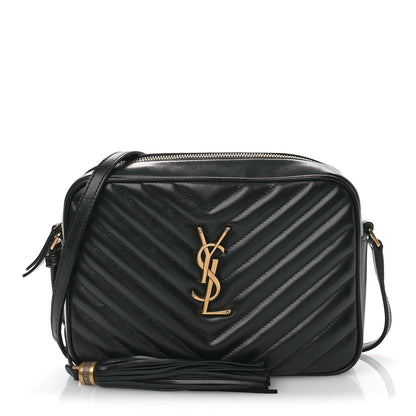 Saint Laurent Calfskin Matelasse Monogram Lou Camera Bag Black 1 of 12