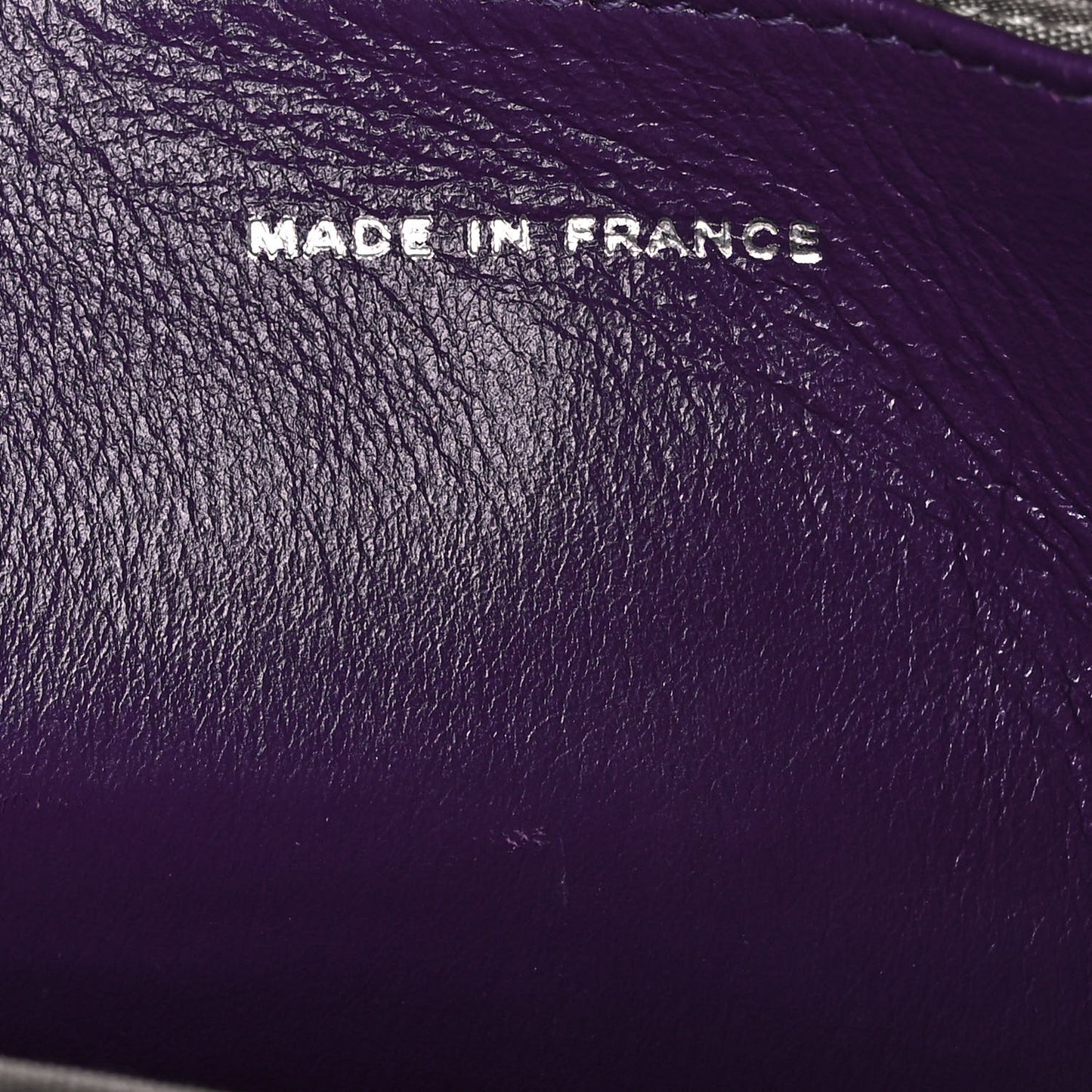 Patent Quilted Brilliant Wallet On Chain WOC Violet