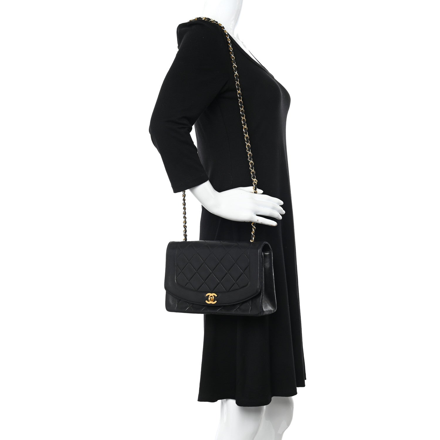 Chanel Lambskin Quilted Medium Single Flap Black 2 of 21