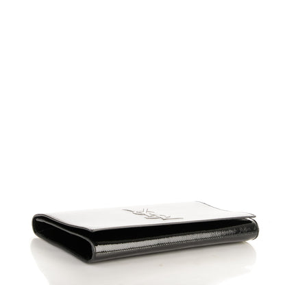 Saint Laurent Textured Patent Monogram Large Belle De Jour Clutch Black 4 of 14
