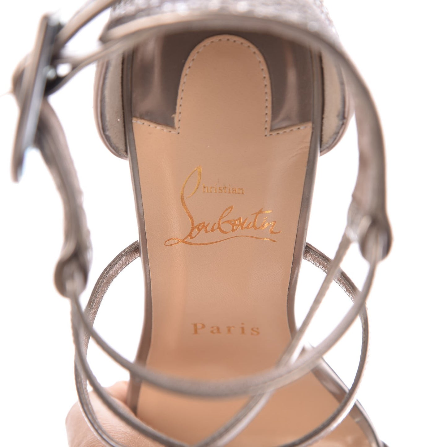 Glitter Mesh Choca 100 Sandals 37 Colombe