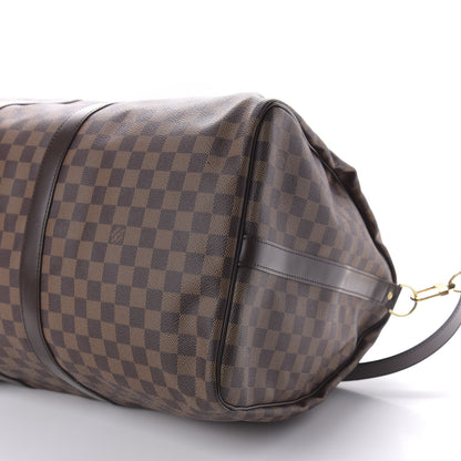Louis Vuitton Damier Ebene Keepall Bandouliere 55 6 of 9