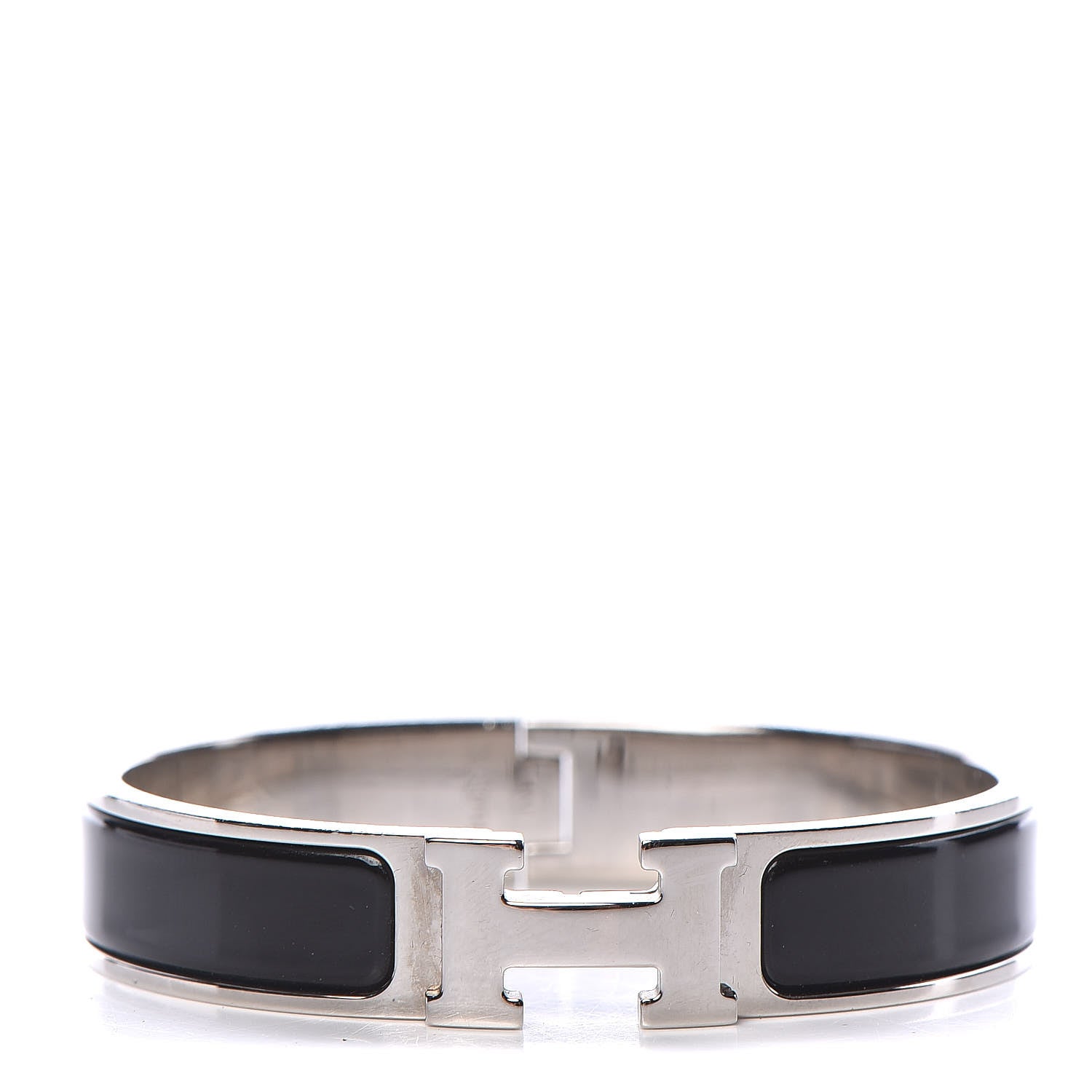 Hermes Enamel Narrow Clic Clac H Bracelet PM Black 1 of 5