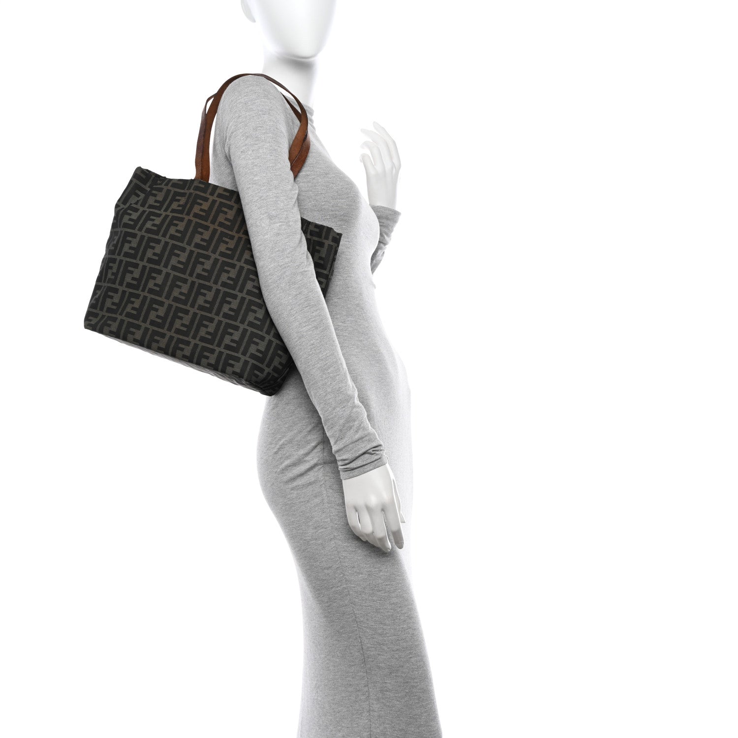 Fendi Zucca Small Tote Tobacco 2 of 16