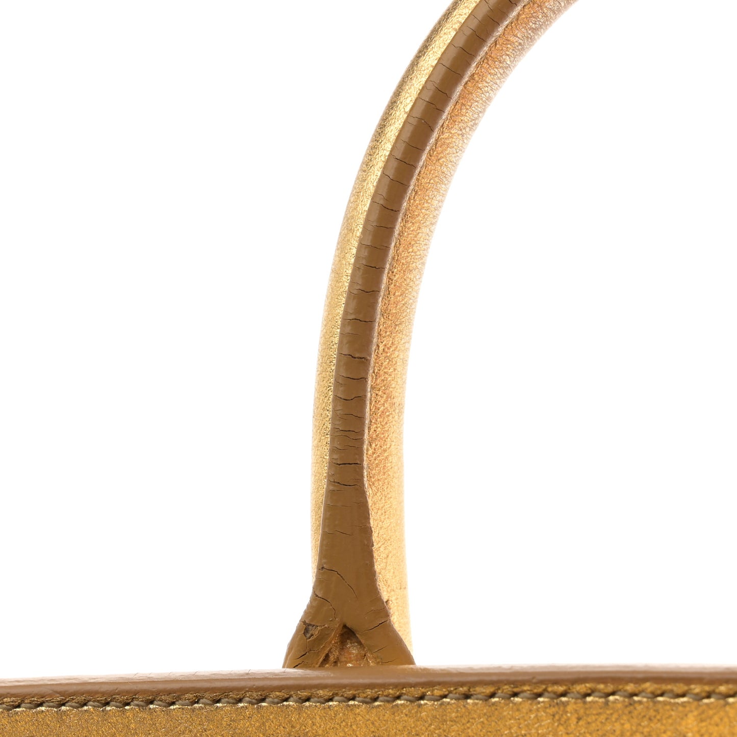 Metallic Calfskin Nano Sac De Jour Gold