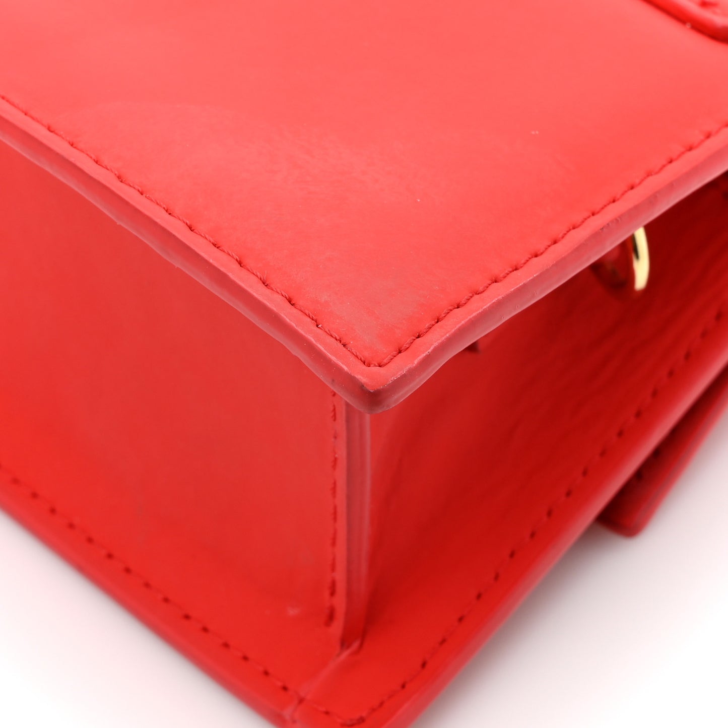 Rubberized Calfskin Le Chiquito Moyen Red