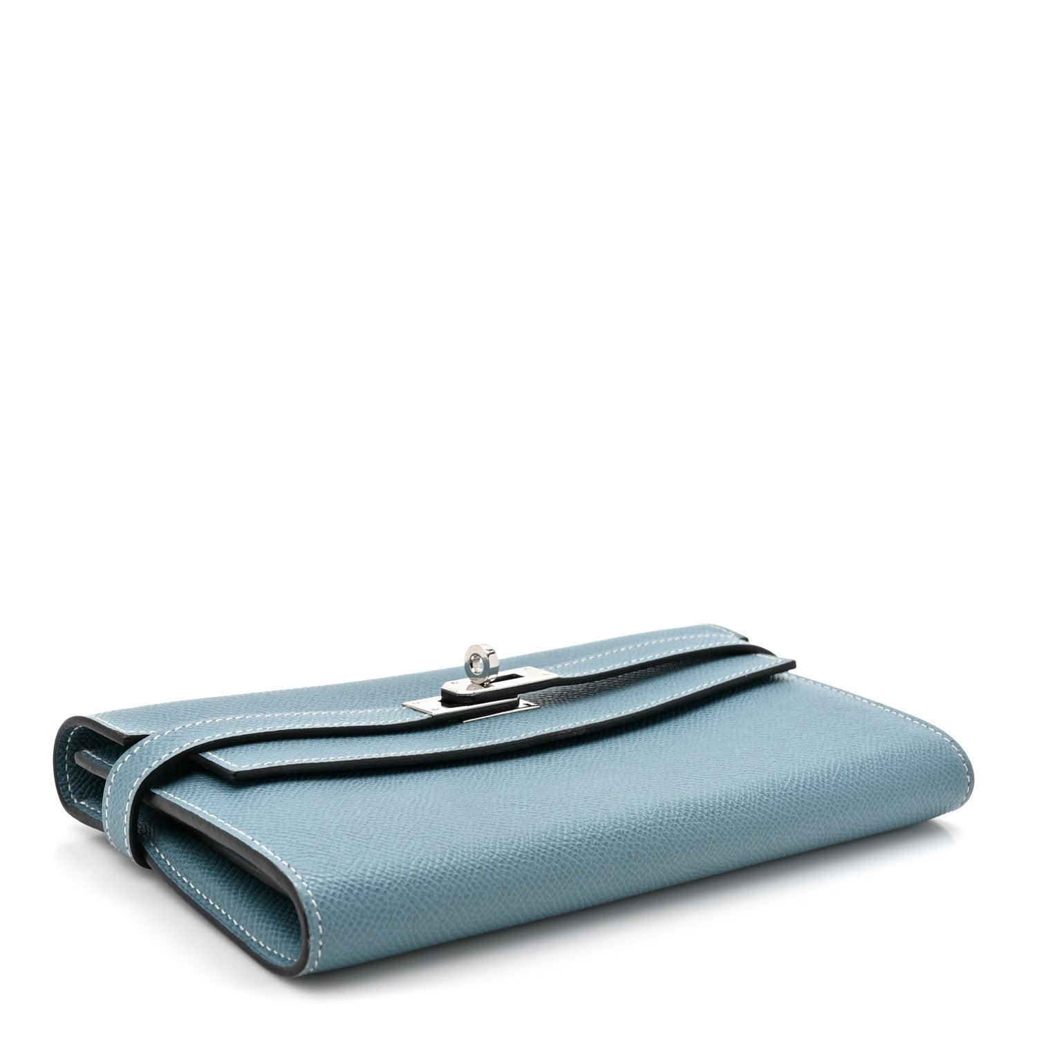 Hermes Epsom Kelly Longue Wallet Blue Jean 4 of 13