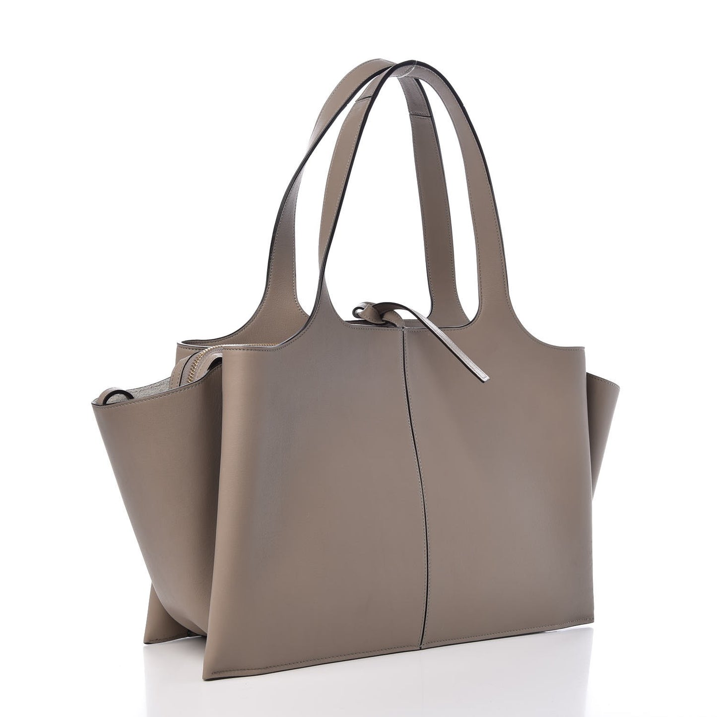 Calfskin Medium Tri-Fold Bag Stone