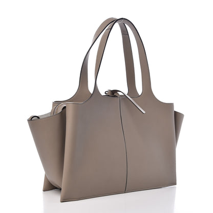 Celine Calfskin Medium Tri-Fold Bag Stone 3 of 7
