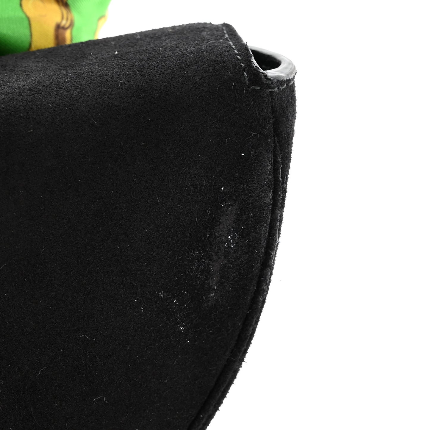 Suede Opera Clutch Bag Black