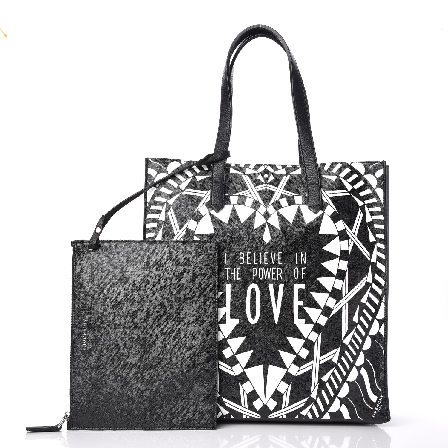 Givenchy Calfskin Power of Love Print Tote Black 3 of 14