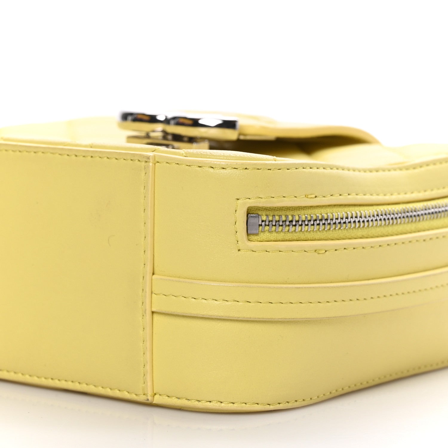 Chanel Lambskin Quilted Mini CC Box Camera Bag Yellow 9 of 10