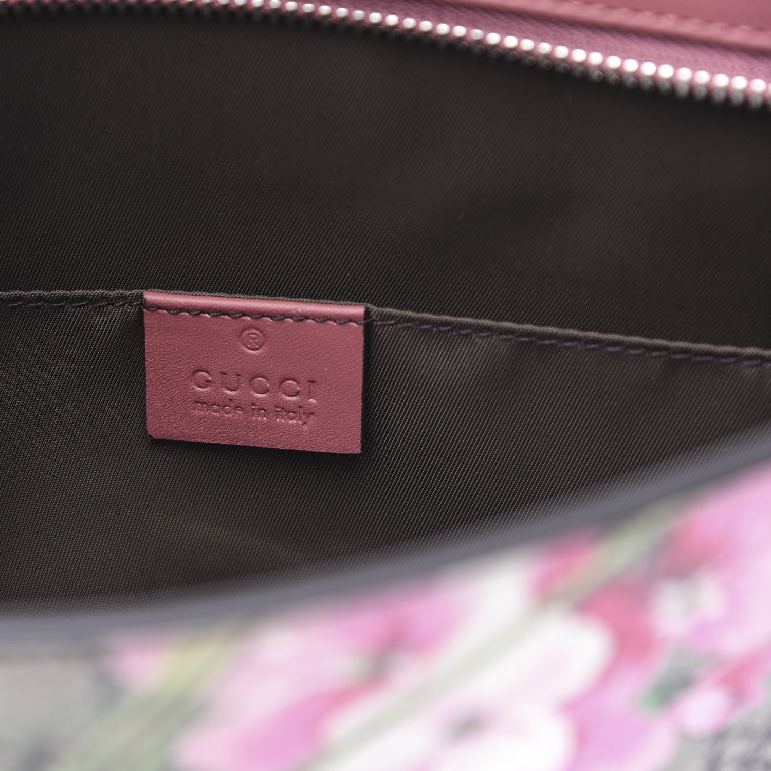Gucci GG Supreme Monogram Blooms Large Cosmetic Case Beige Multicolor Dry Rose 6 of 11