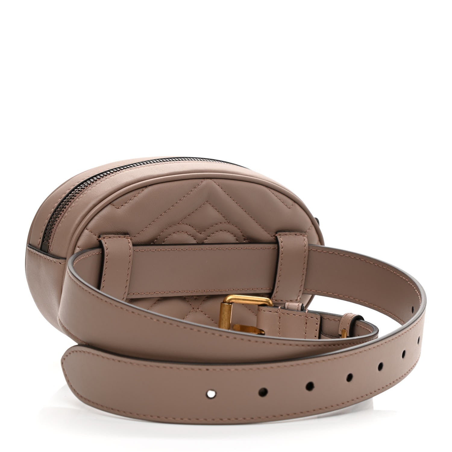Gucci Calfskin Matelasse GG Marmont Belt Bag 75 30 Porcelain Rose 3 of 10