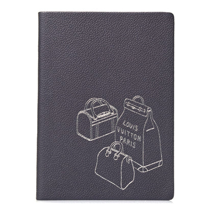 Louis Vuitton Taurillon Notebook MM Gris 1 of 4
