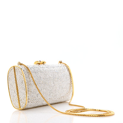 Judith Leiber Swarovski Crystal Minaudiere Clutch Gold 4 of 13