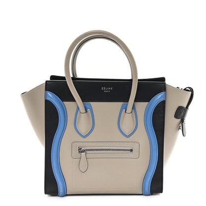 Celine Shiny Smooth Calfskin Micro Tri-Color Luggage Quartz 1 of 11